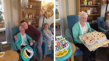 80th birthday celebrations at Greenock care home